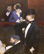 Jean-Louis Forain A Box at the Opea Sweden oil painting artist